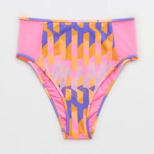 Colorful High-Waisted Bikini Bottom
